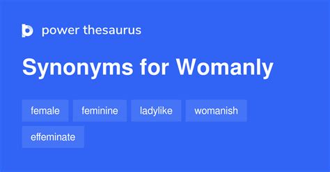 synonyms of womanly